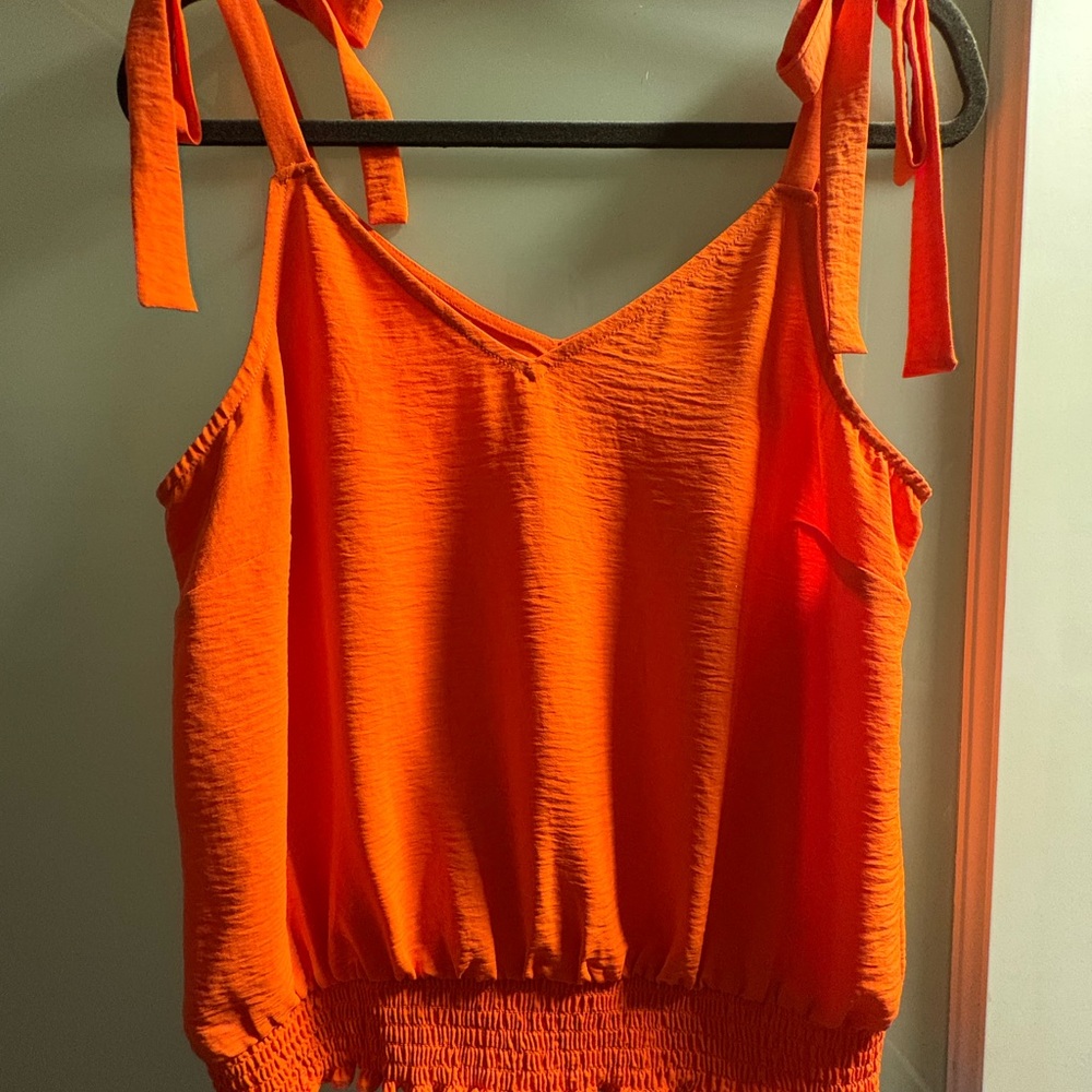1. State Vibrant Orange Camisole Top